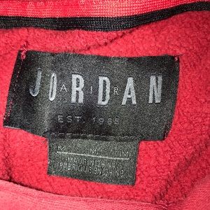 Red Nike Air Jordan unisex sweatshirt